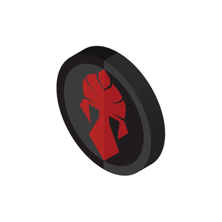 spartan isometric right top view 3D iconのイラスト素材
