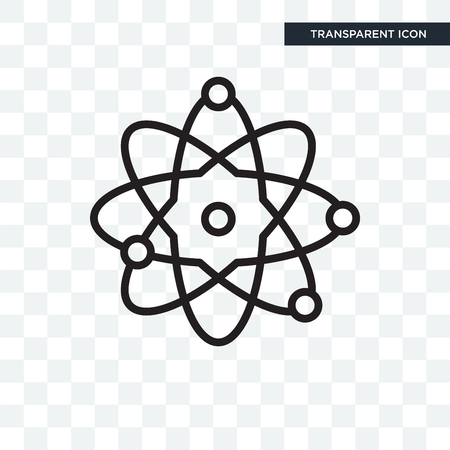 Atom icon isolated on transparent backgroundのイラスト素材
