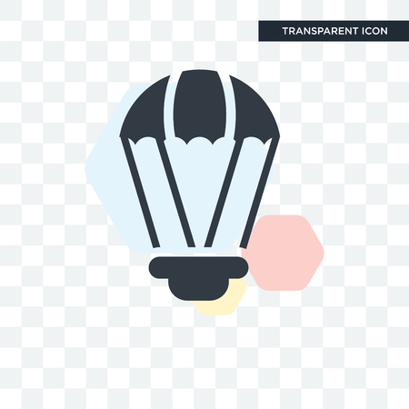 Parachute  icon isolated on transparent backgroundのイラスト素材