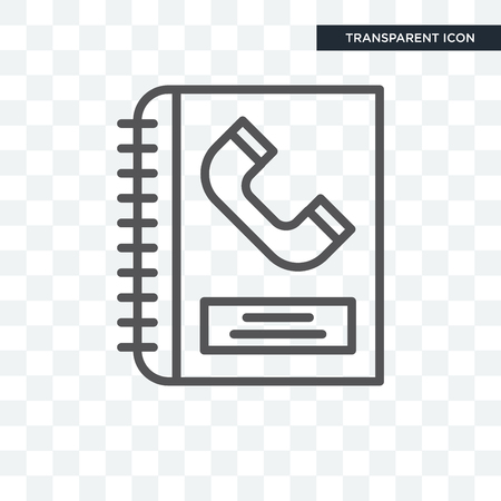 Telephone Agenda  icon isolated on transparent backgroundのイラスト素材