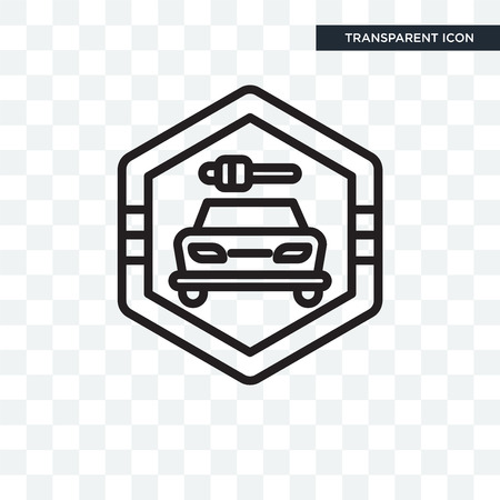 Car and key icon isolated on transparent backgroundのイラスト素材