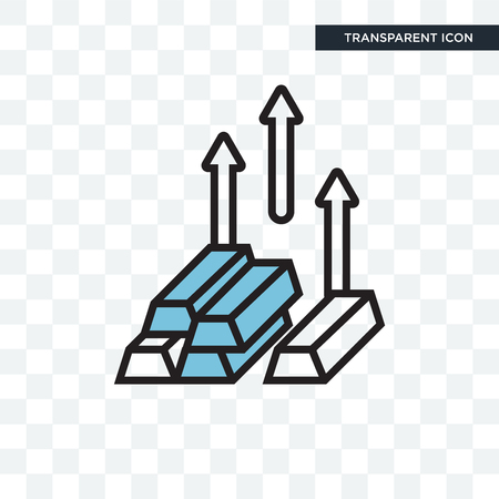 Gold ingot icon isolated on transparent backgroundのイラスト素材