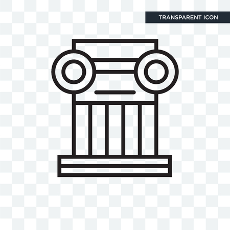 Column icon isolated on transparent backgroundのイラスト素材