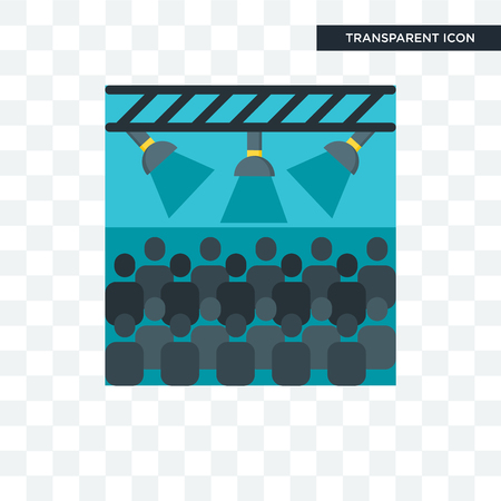 Concert vector icon isolated on transparent backgroundのイラスト素材