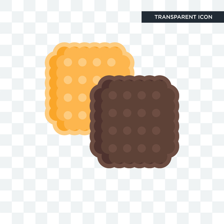 Biscuit vector icon isolated on transparent backgroundのイラスト素材