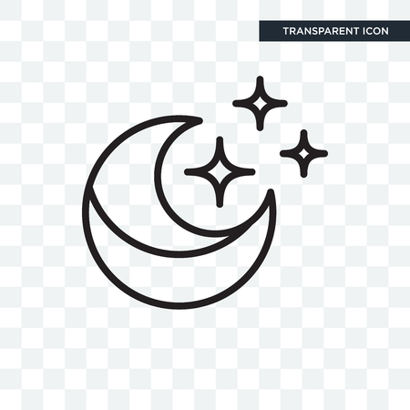 Moon illustration icon isolated on whiteのイラスト素材