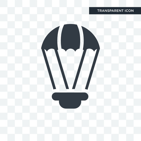 Parachute icon illustration isolated on transparent backgroundのイラスト素材