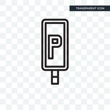 Parking vector icon isolated on transparent background, Parking logo conceptのイラスト素材