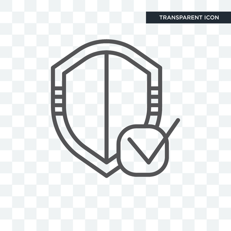 Safe Shield Protection vector icon isolated on transparent background, Safe Shield Protection logo conceptのイラスト素材