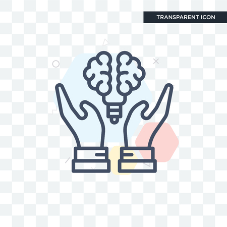 Intellectual vector icon isolated on transparent background, Intellectual logo conceptのイラスト素材