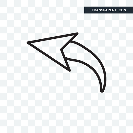 Undo arrow concept illustration icon  isolated on transparent backgroundのイラスト素材