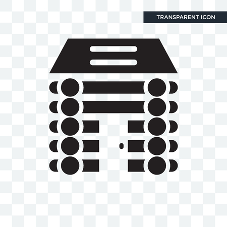 Sauna vector icon isolated on transparent backgroundのイラスト素材