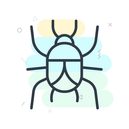 Beetle icon vector isolated on white background for your web and mobile app design, Beetle logo conceptのイラスト素材