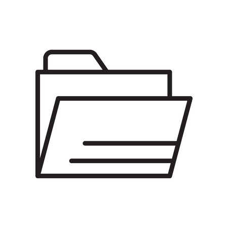 Folder icon vector isolated on white background for your web and mobile app designのイラスト素材