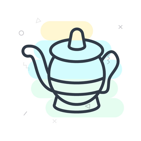 Teapot icon vector isolated on white background for your web and mobile app design, Teapot logo conceptのイラスト素材