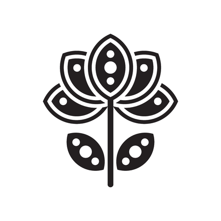 Lotus icon vector isolated on white background for your web and mobile app design, Lotus logo conceptのイラスト素材