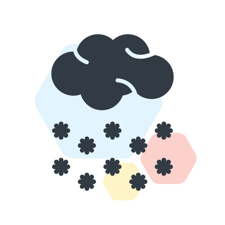 Snow icon vector isolated on white background for your web and mobile app designのイラスト素材