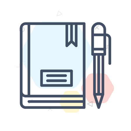 Notebook icon vector isolated on white background for your web and mobile app designのイラスト素材
