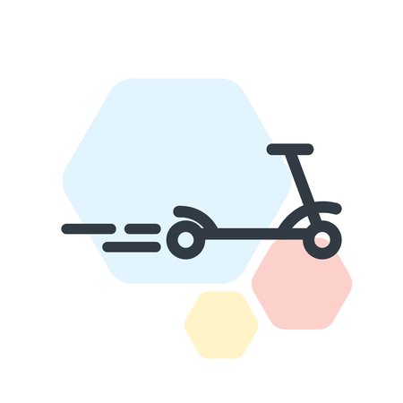 Scooter icon vector isolated on white background for your web and mobile app designのイラスト素材