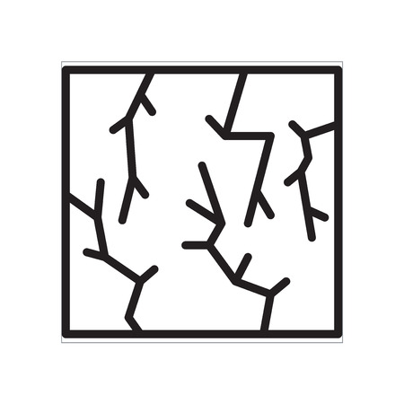 Crack icon vector isolated on white background for your web and mobile app designのイラスト素材