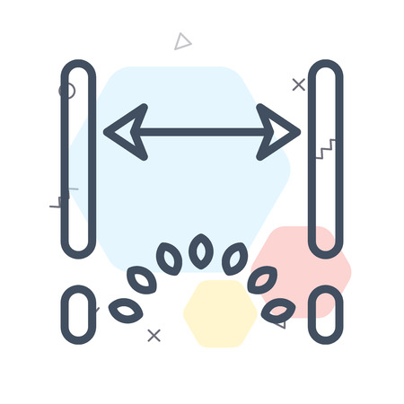 Dimension icon vector isolated on white background for your web and mobile app designのイラスト素材
