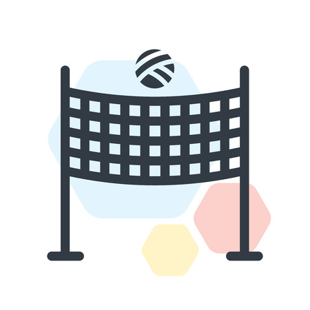 Volleyball net icon vector isolated on white background for your web and mobile app designのイラスト素材