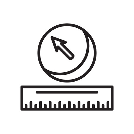 Measure icon vector isolated on white background for your web and mobile app designのイラスト素材