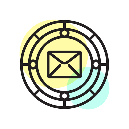 Mail icon vector isolated on white background for your web and mobile app designのイラスト素材