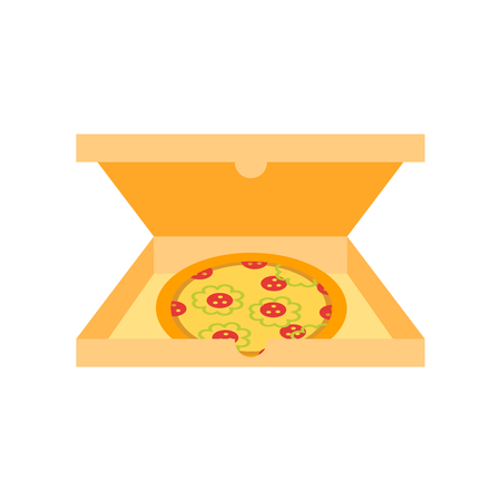 Pizza icon vector isolated on white background for your web and mobile app designのイラスト素材