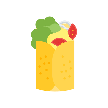 Burrito icon vector isolated on white background for your web and mobile app designのイラスト素材