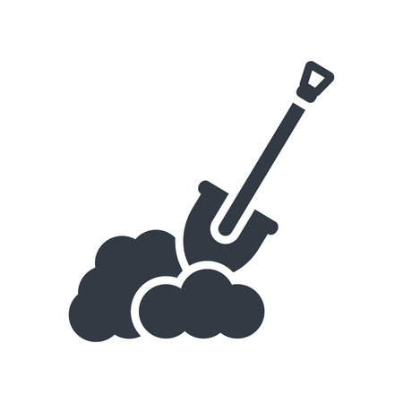 Shovel icon vector isolated on white background for your web and mobile app designのイラスト素材
