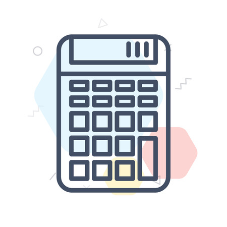 Calculator icon vector isolated on white background for your web and mobile app designのイラスト素材