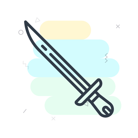 Sword icon vector isolated on white background for your web and mobile app designのイラスト素材