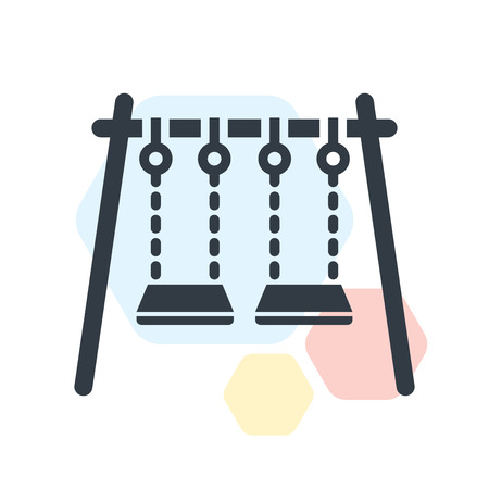 Swings icon vector isolated on white background for your web and mobile app designのイラスト素材