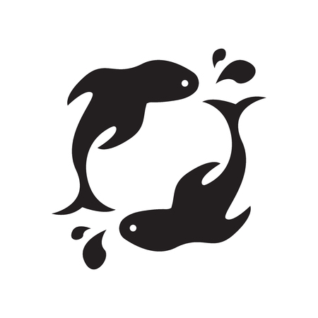 Goldfish icon vector isolated on white background for your web and mobile app designのイラスト素材