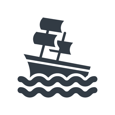 Sailboat icon vector isolated on white background for your web and mobile app designのイラスト素材