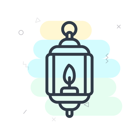 Lantern icon vector isolated on white background for your web and mobile app designのイラスト素材
