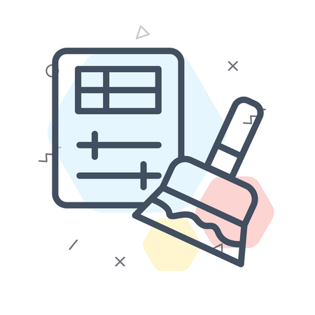 Properties icon vector isolated on white background for your web and mobile app designのイラスト素材