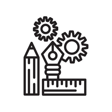 Edit tools icon vector isolated on white background for your web and mobile app designのイラスト素材