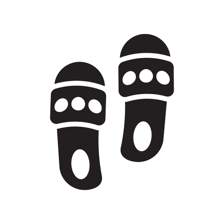 Slippers icon vector isolated on white background for your web and mobile app designのイラスト素材