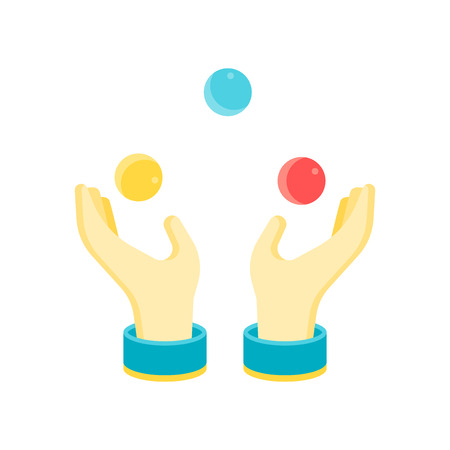 Juggling ball icon vector isolated on white background for your web and mobile app designのイラスト素材