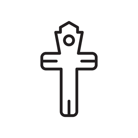 Cross icon vector isolated on white background for your web and mobile app designのイラスト素材