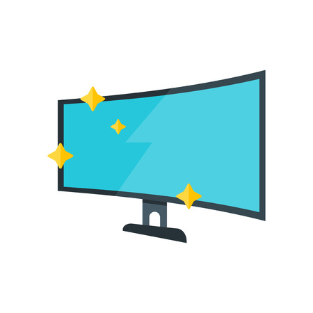 Tv screen icon vector isolated on white background for your web and mobile app designのイラスト素材