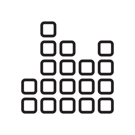 Equalizer icon vector isolated on white background, Equalizer transparent sign , line or linear symbol and sign design in outline styleのイラスト素材
