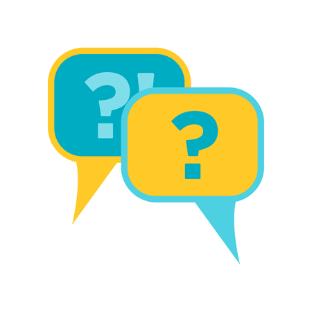 Questions icon vector isolated on white background for your web and mobile app designのイラスト素材