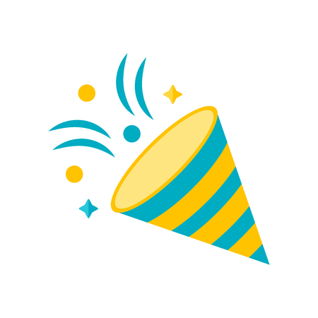 Confetti icon vector isolated on white background for your web and mobile app designのイラスト素材