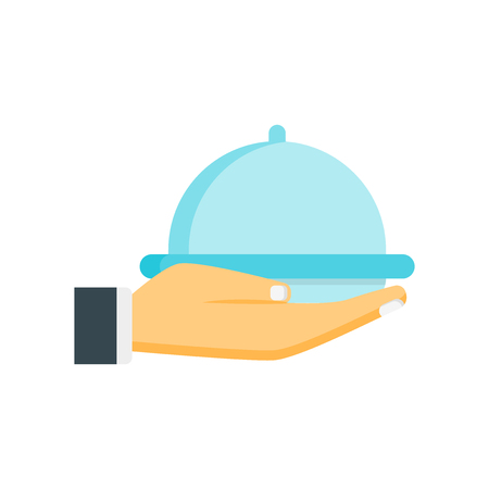 Food serving icon vector isolated on white background for your web and mobile app designのイラスト素材