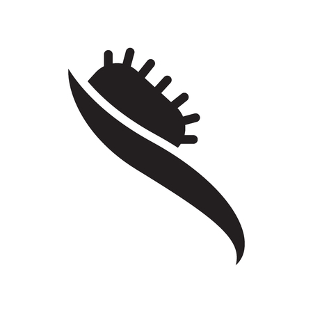 Hairbrush icon vector isolated on white background for your web and mobile app designのイラスト素材