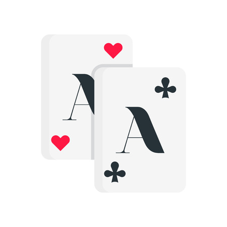 Playing cards icon vector isolated on white background for your web and mobile app designのイラスト素材