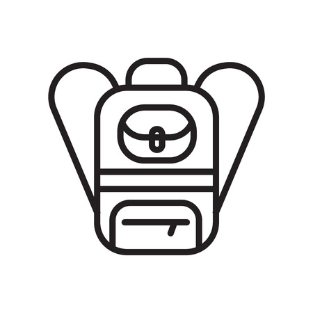 Backpack icon vector isolated on white background for your web and mobile app designのイラスト素材